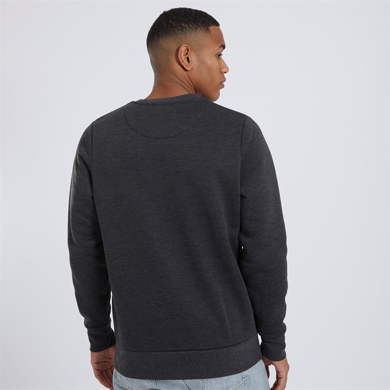 Brave Soul Mens William Sweatshirt Dark Charcoal - Image 2