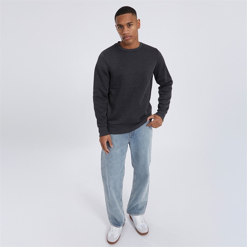 Brave Soul Mens William Sweatshirt Dark Charcoal - Image 3
