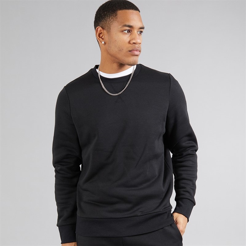 Brave Soul Mens William Sweatshirt Black - Image 1