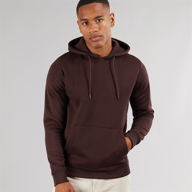 Brave Soul Mens Hugh Hoodie Burgundy
