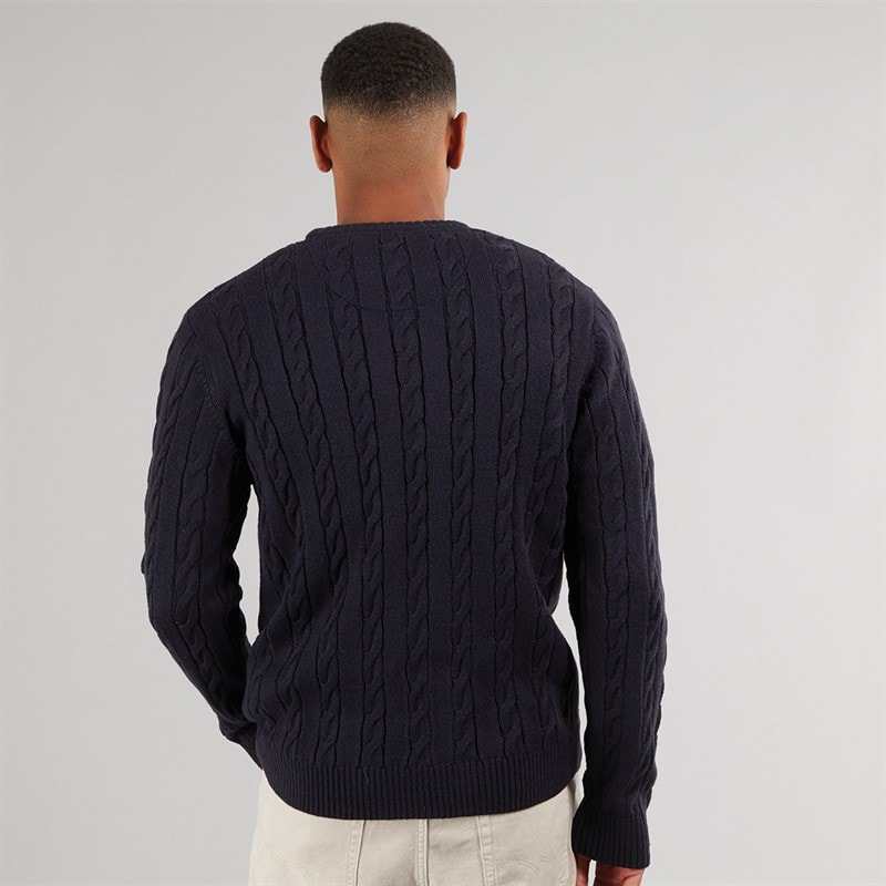 Brave Soul Mens Alliance Crew Neck Jumper French Navy - Image 2
