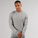 Brave Soul Mens Alliance Crew Neck Jumper Silver Grey Marl