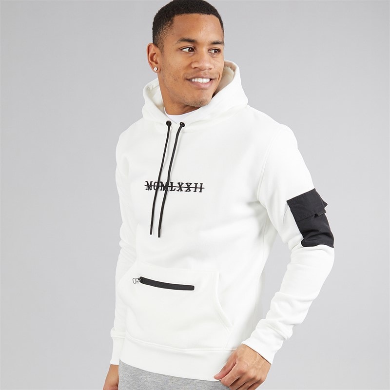 Brave Soul Mens Array Hoodie Cream