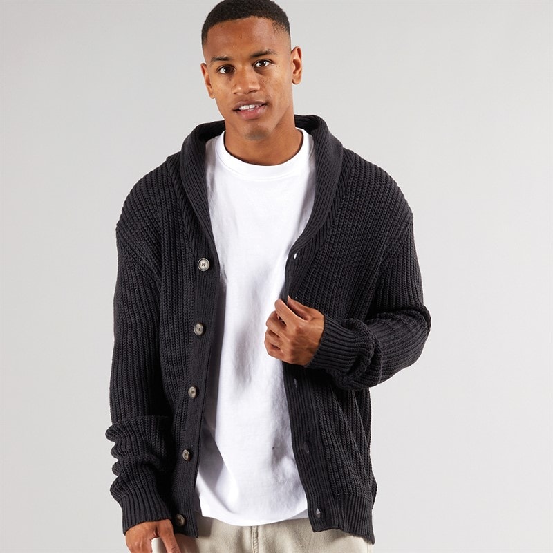 Brave Soul Mens Arkram Cardigan Midnight Navy - Image 1