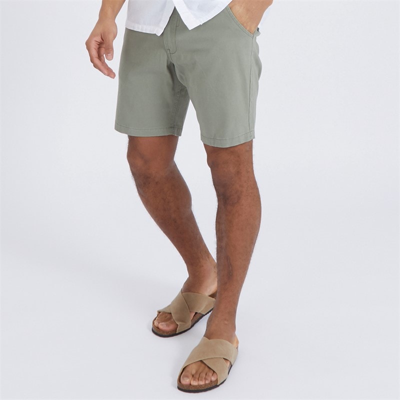 Brave Soul Mens Hansen Chino Shorts Sage