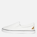 Brave Soul Mens Skate Eagle Slip On Canvas Pumps White