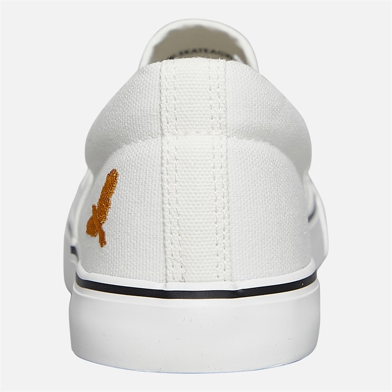 Brave Soul Mens Skate Eagle Slip On Canvas Pumps White - Image 3