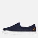 Brave Soul Mens Skate Eagle Slip On Canvas Pumps Navy