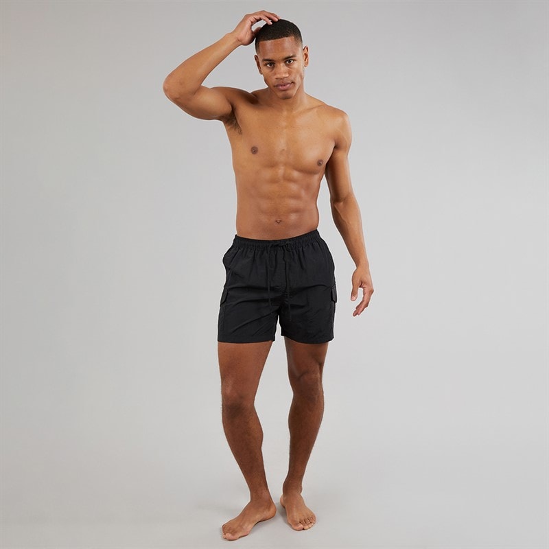 Brave Soul Mens Cooper Swim Shorts Black - Image 4