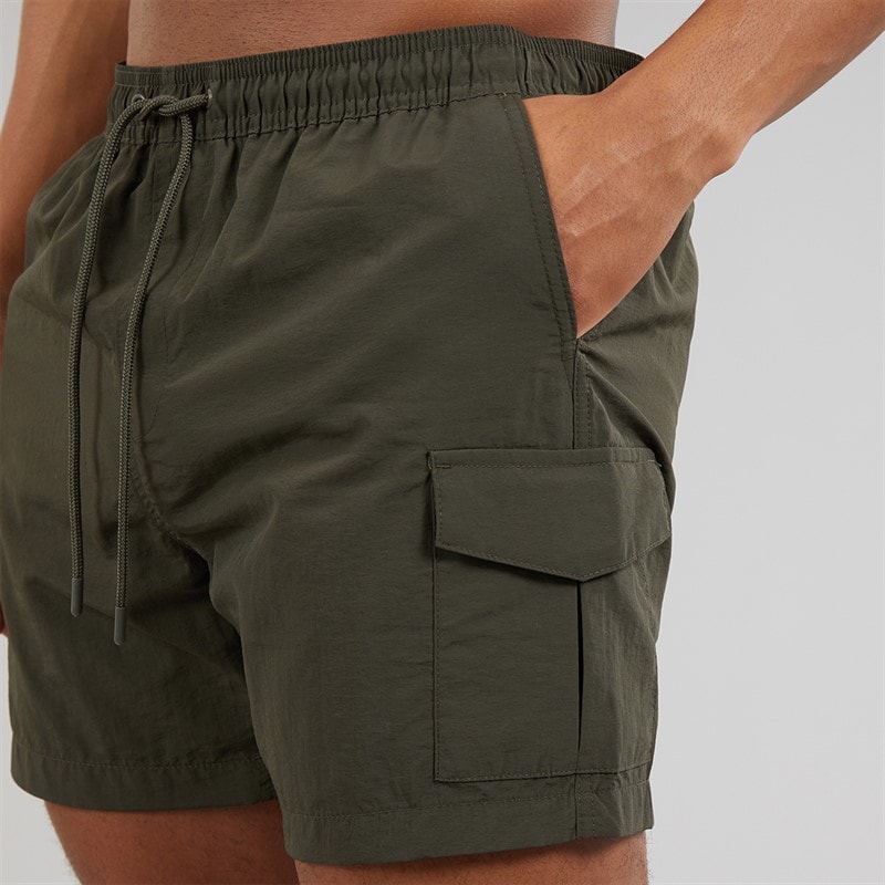 Brave Soul Mens Cooper Swim Shorts Khaki - Image 3