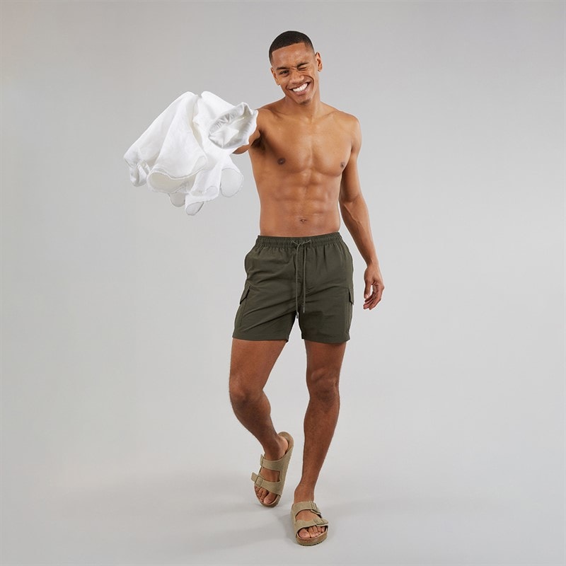 Brave Soul Mens Cooper Swim Shorts Khaki - Image 4