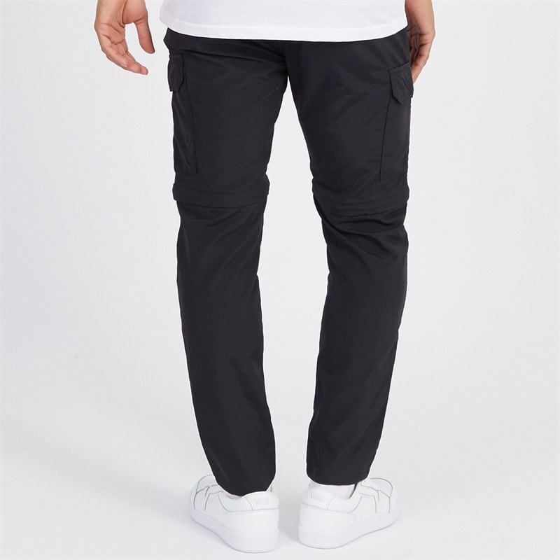Brave Soul Mens Taslan Zip Cargo Pants Black - Image 3