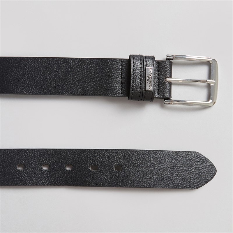 Brave Soul Mens Bonded Leather Belt Black - Image 2