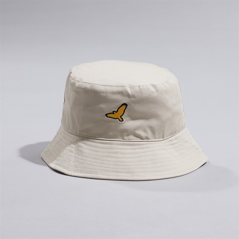 Brave Soul Mens Perry Eagle Bucket Hat Stone - Image 1