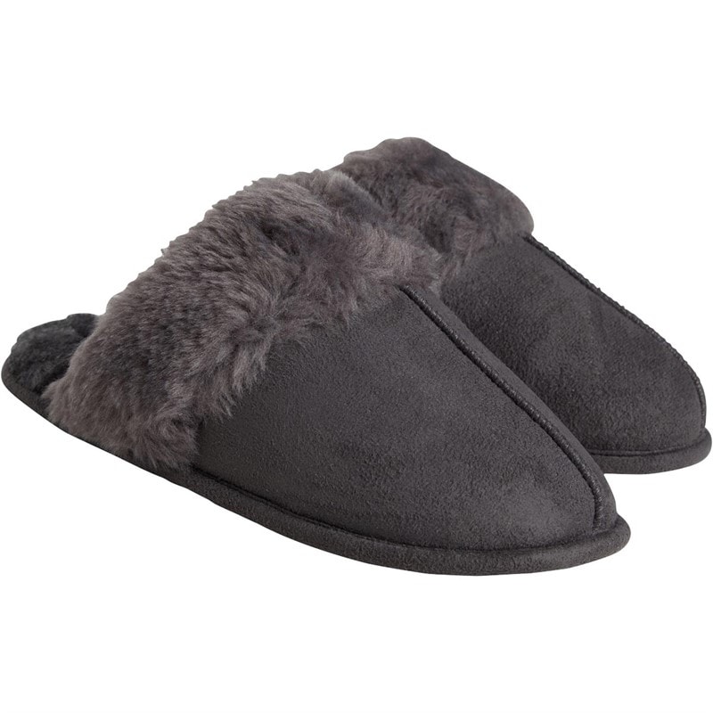 Brave Soul Womens Bekah Slippers Grey - Image 1