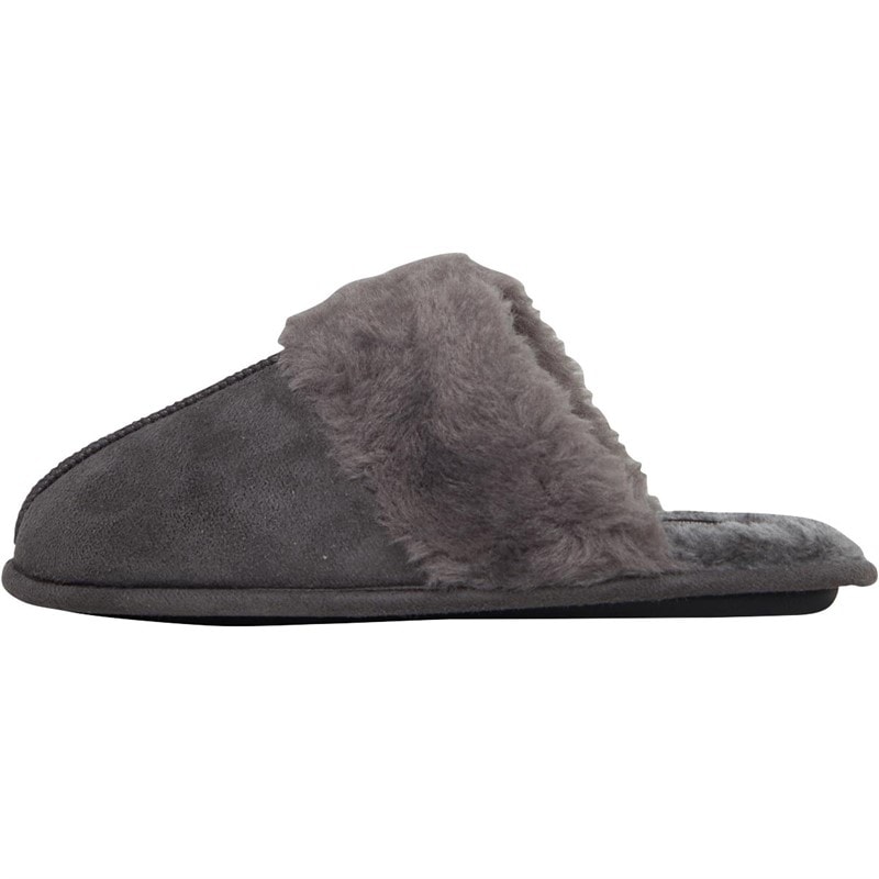 Brave Soul Womens Bekah Slippers Grey - Image 2