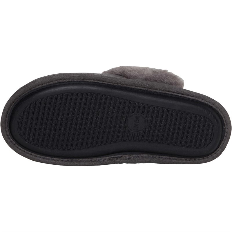 Brave Soul Womens Bekah Slippers Grey - Image 3