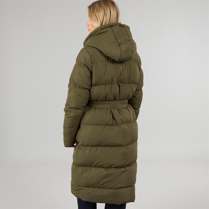 Brave Soul Womens Vine Maxi Puffer Coat Khaki - Image 2