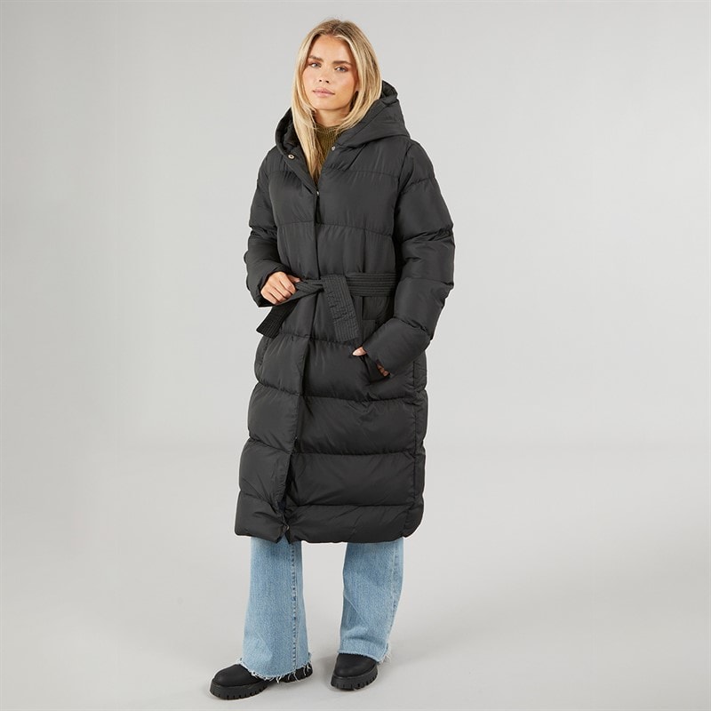 Brave Soul Womens Vine Maxi Puffer Coat Black - Image 4
