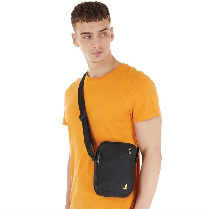 Brave Soul Mens Brandon Cross Body Bag Black - Image 2