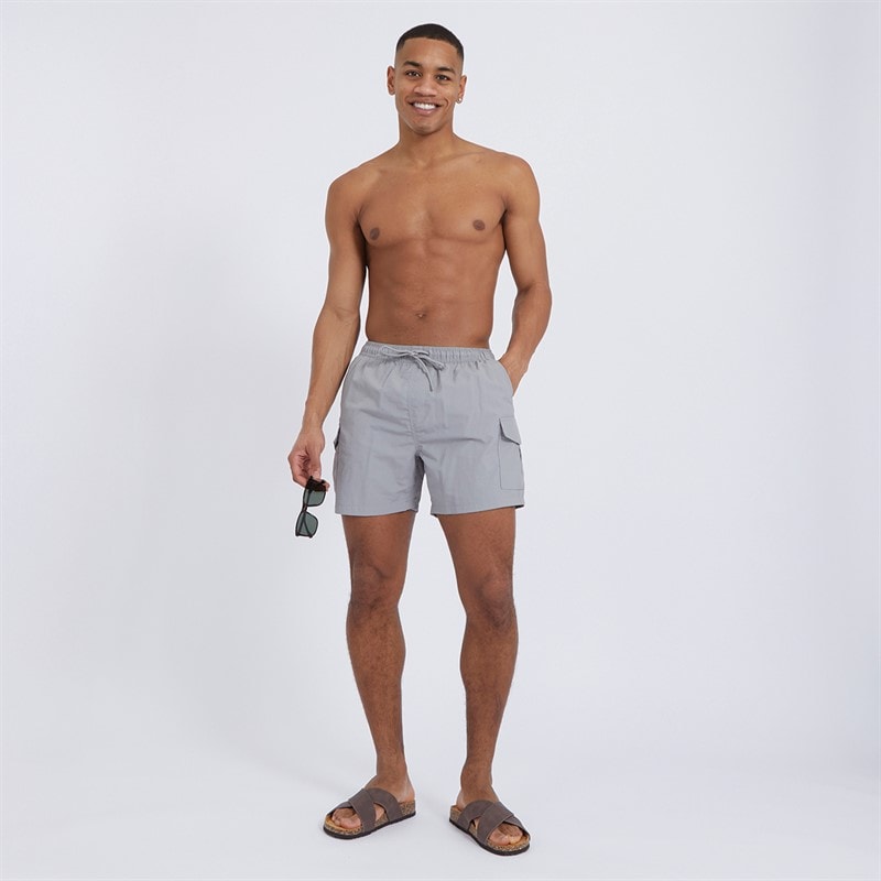 Brave Soul Mens Cooper Swim Shorts Grey - Image 3