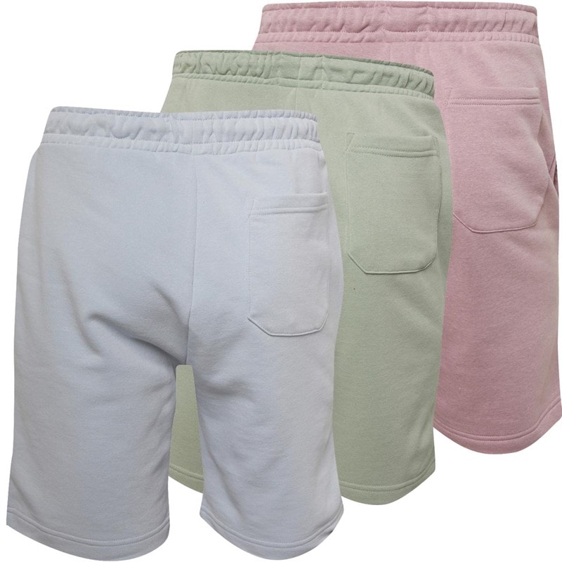 Brave Soul Mens Tarley Three Pack Jersey Shorts Baby Blue/Mint Green/Lavender - Image 2