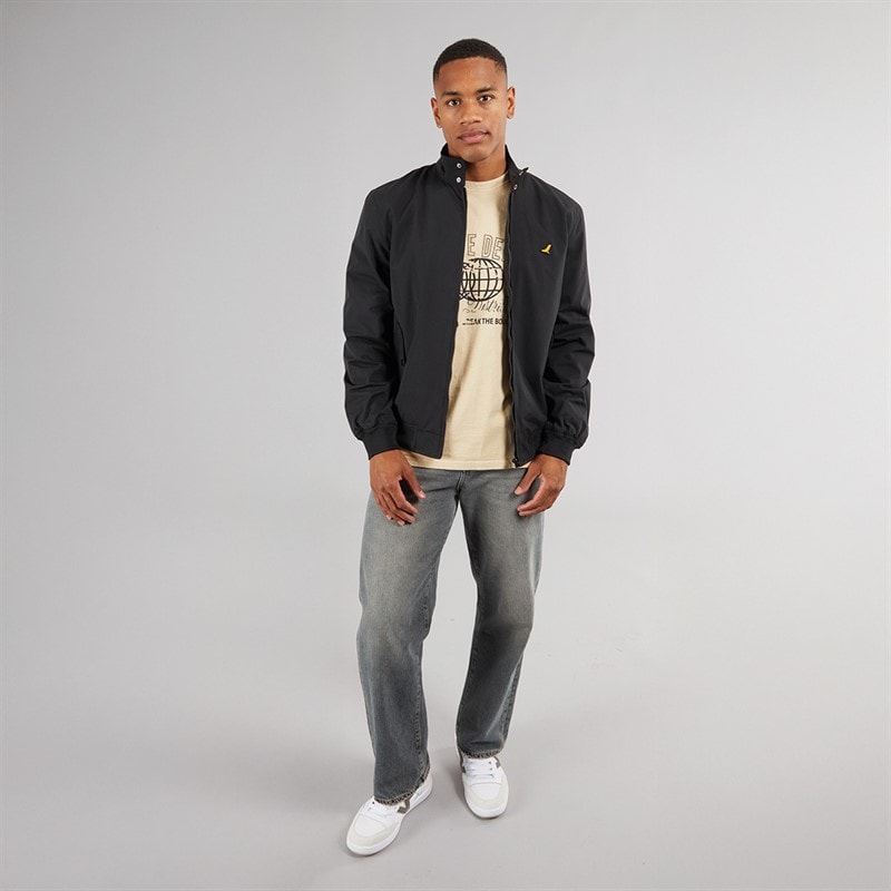 Brave Soul Mens Falcon Harrington Jacket Black - Image 4