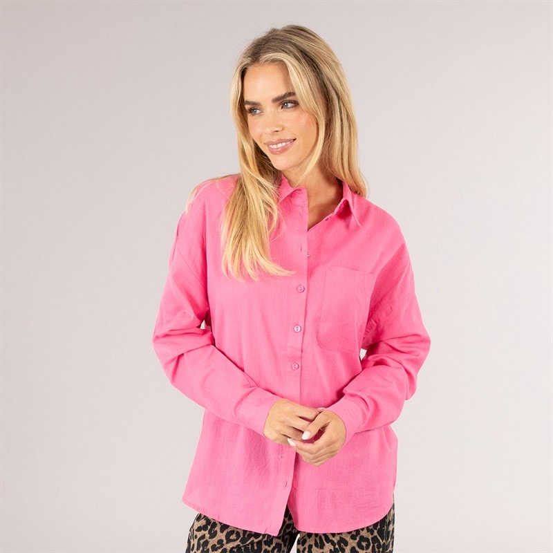 Brave Soul Womens Ariel Shirt Pink - Image 3