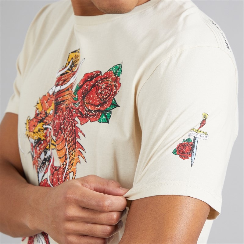 Brave Soul Mens Lennon T-Shirt Plaster - Image 3