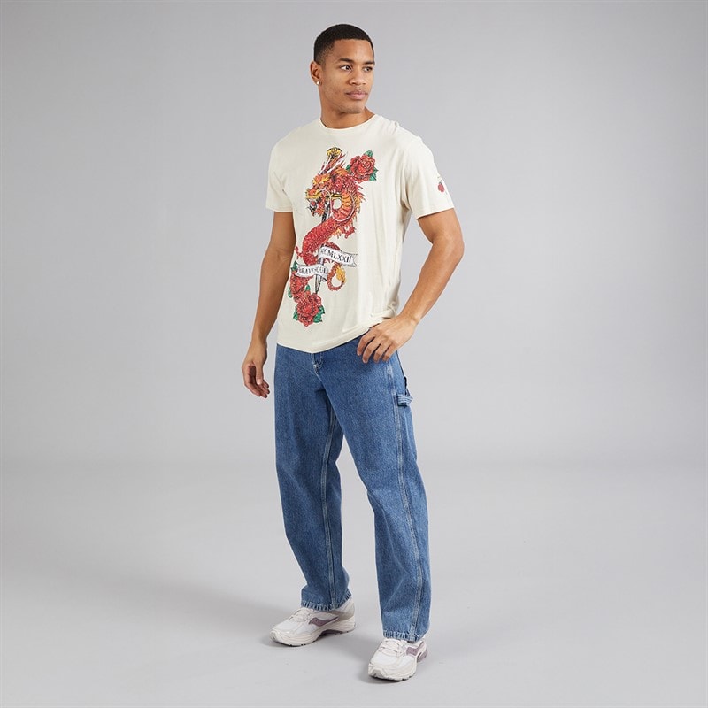Brave Soul Mens Lennon T-Shirt Plaster - Image 4