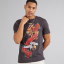 Brave Soul Mens Lennon T-Shirt Charcoal