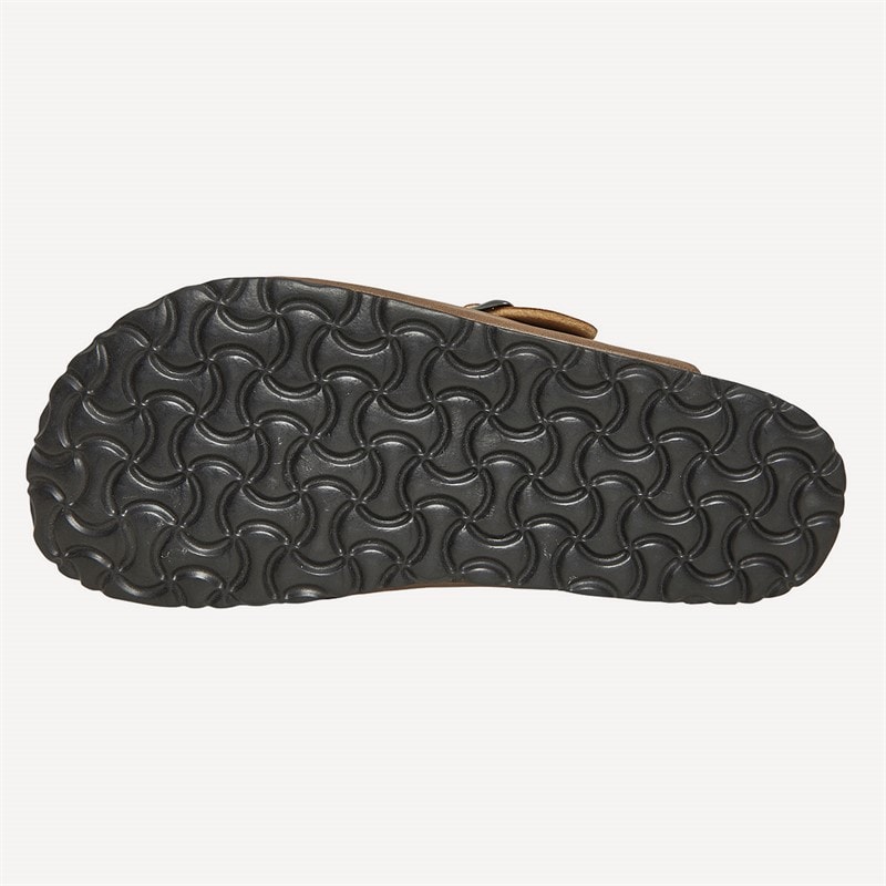Brave Soul Womens Mule Footbed Sandals Brown Washed - Image 3