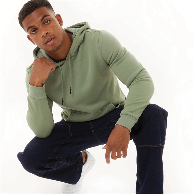 Brave Soul Mens Hugh Hoodie Emerald Green
