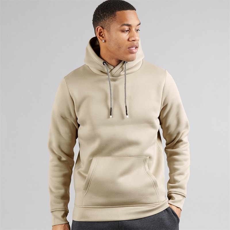 Brave Soul Mens Zoid Hoodie Light Stone - Image 1
