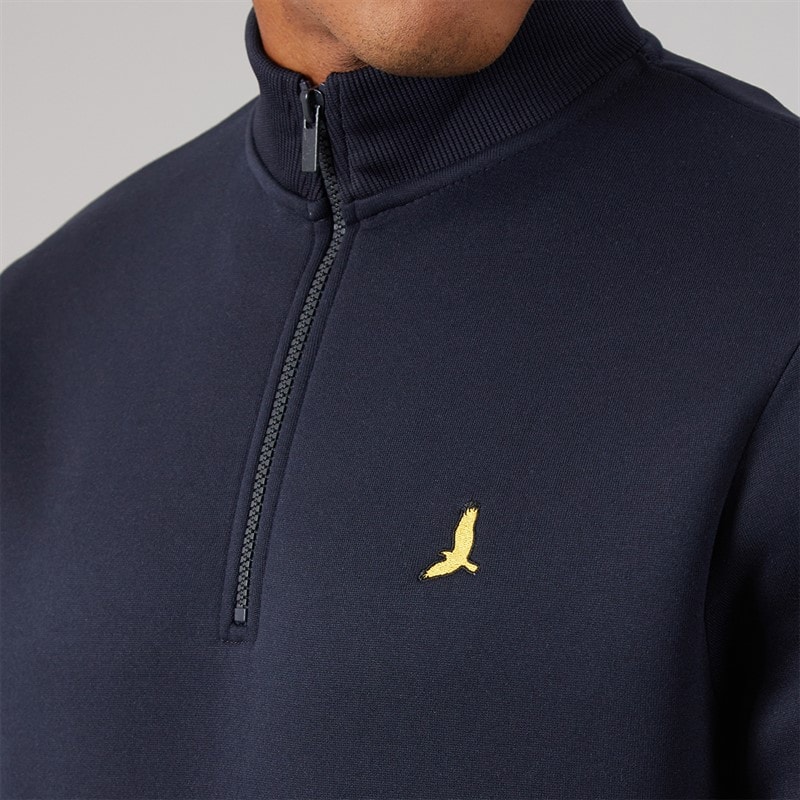 Brave Soul Mens Idaho Funnel Neck Jumper Navy - Image 5