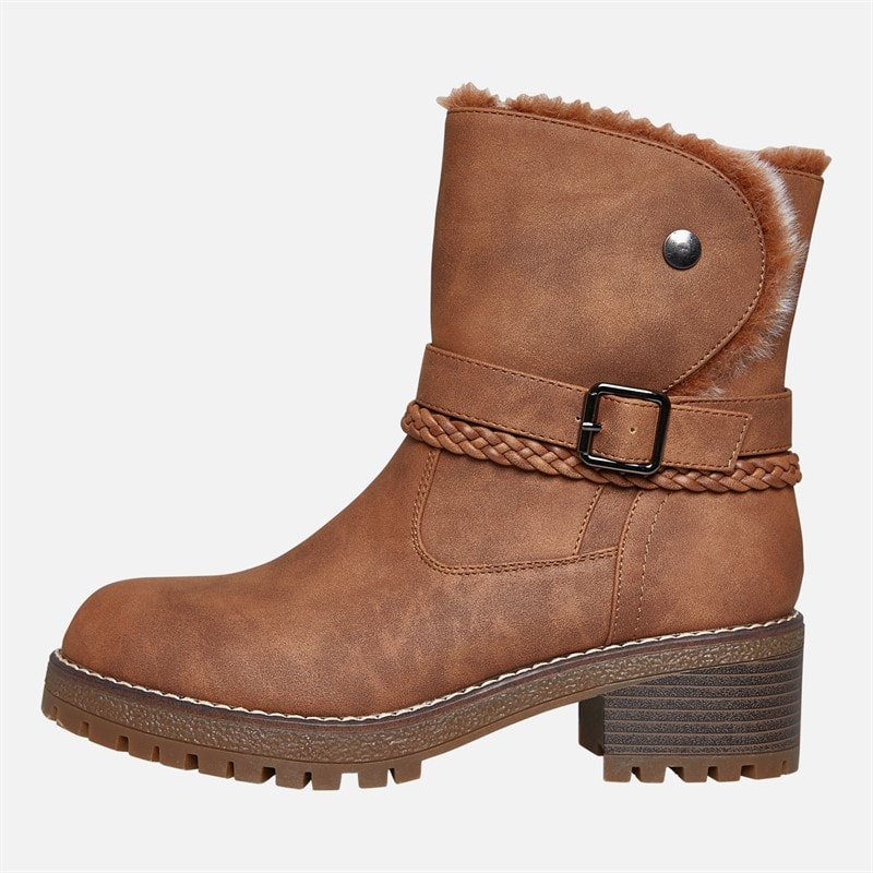 Brave Soul Womens Nora V2 Buckle Boots Brown - Image 2