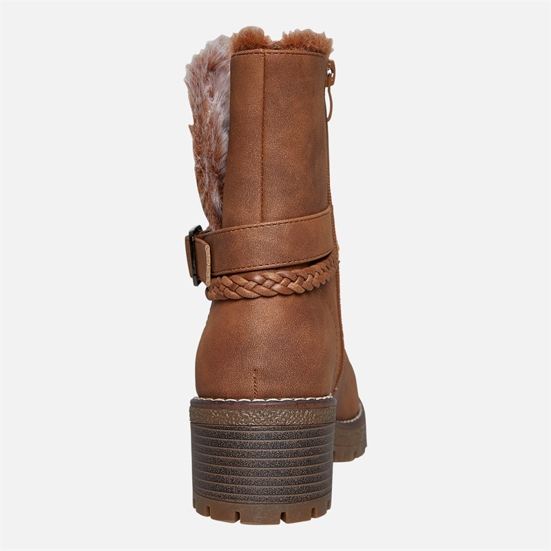 Brave Soul Womens Nora V2 Buckle Boots Brown - Image 4