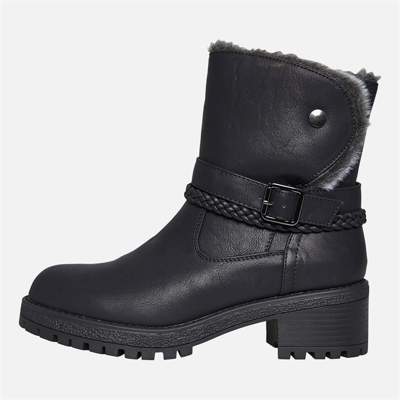 Brave Soul Womens Nora V2 Buckle Boots Black - Image 2