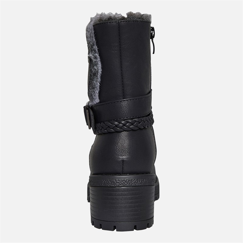 Brave Soul Womens Nora V2 Buckle Boots Black - Image 4