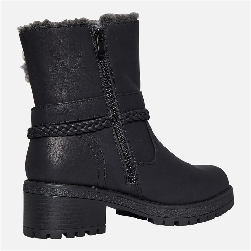 Brave Soul Womens Nora V2 Buckle Boots Black - Image 5