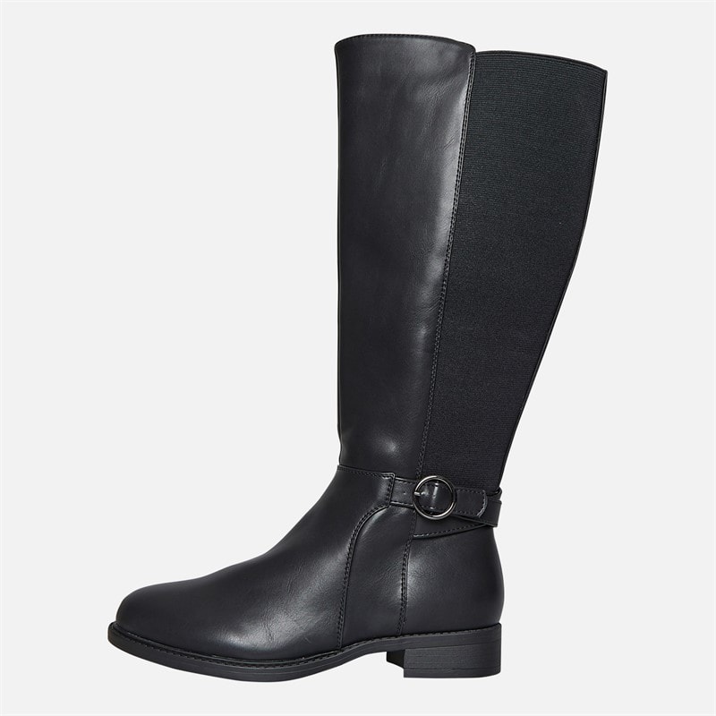 Brave Soul Womens Beck Knee High Boots Black - Image 2