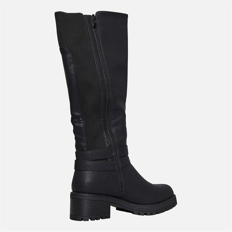 Brave Soul Womens Nora Knee High Boots Black - Image 5