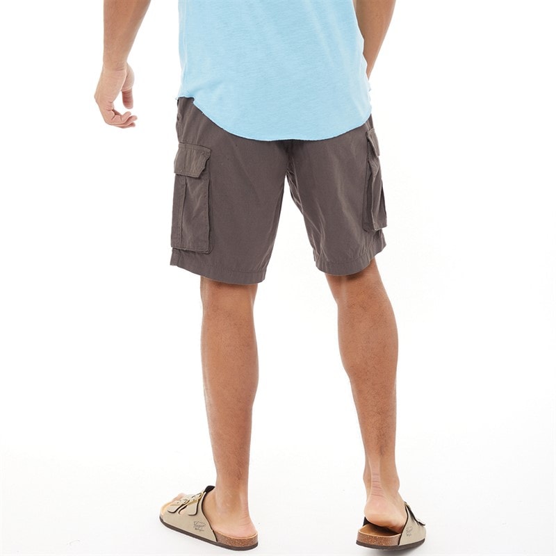 Brave Soul Mens Island Cargo Shorts Grey - Image 2