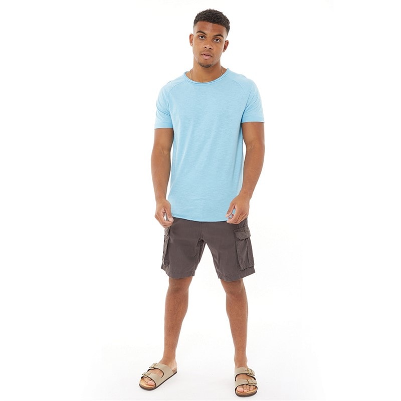 Brave Soul Mens Island Cargo Shorts Grey - Image 3