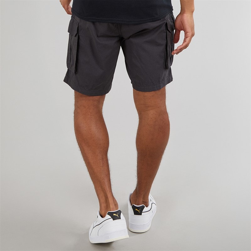 Brave Soul Mens Island Cargo Shorts Navy - Image 2