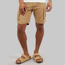 Brave Soul Mens Island Cargo Shorts Stone