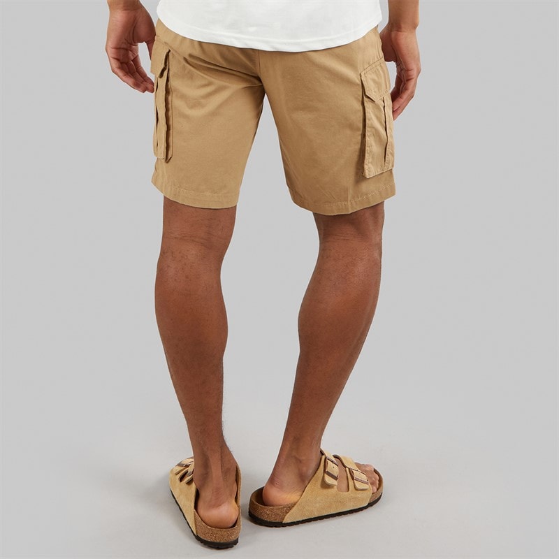 Brave Soul Mens Island Cargo Shorts Stone - Image 2