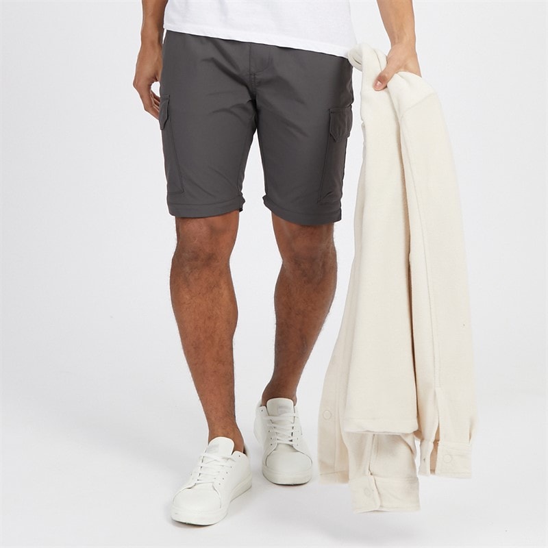 Brave Soul Mens Taslan Zip Pants Charcoal - Image 2