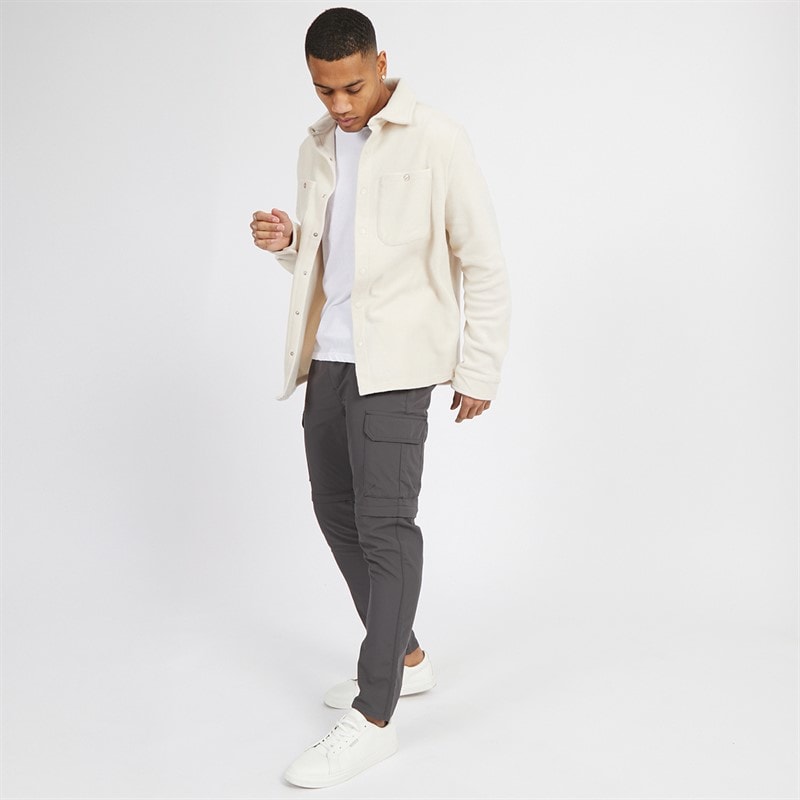 Brave Soul Mens Taslan Zip Pants Charcoal - Image 4