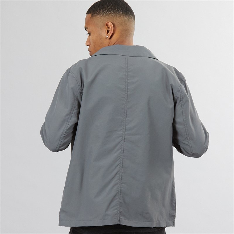 Brave Soul Mens Corey Taslan Coach Jacket Grey - Image 2